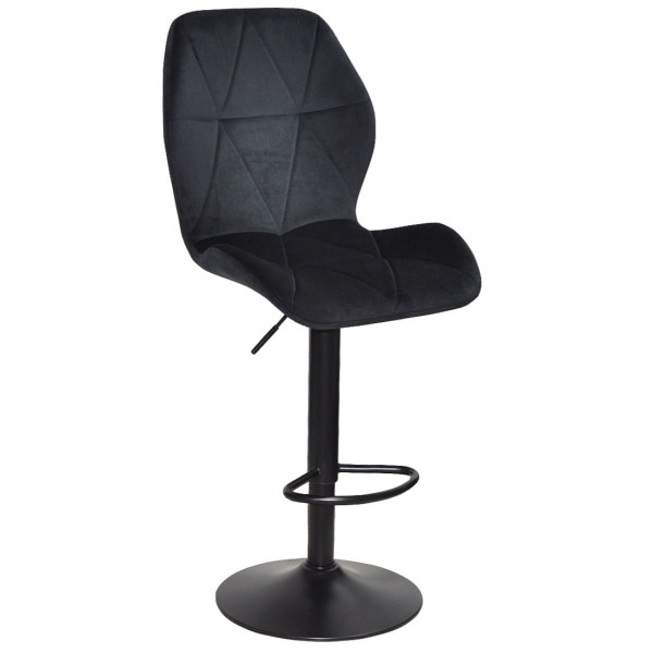 Барний стілець Onder Mebli REMI BAR BK-BASE Чорний OR-854 Оксамит-0