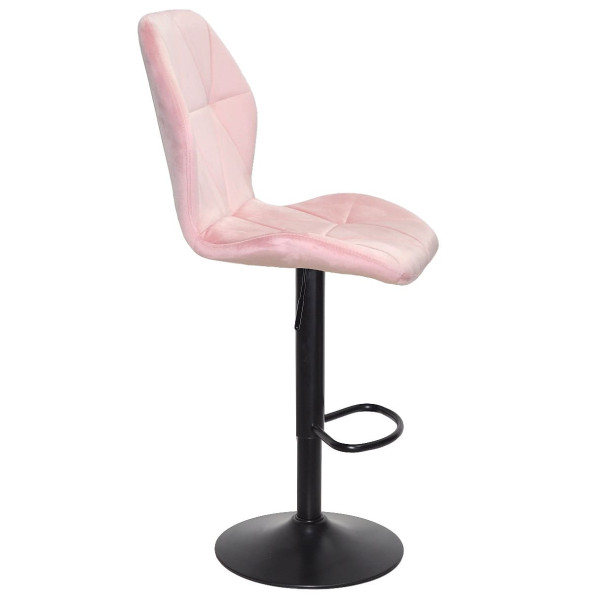 Барный стул Onder Mebli REMI BAR BK-BASE Розовый UC-915 Бархат-1