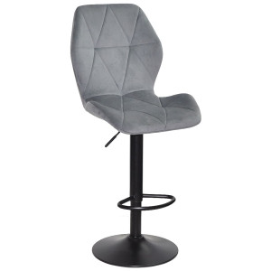 Барный стул Onder Mebli REMI BAR BK-BASE Серый OR-852 Бархат