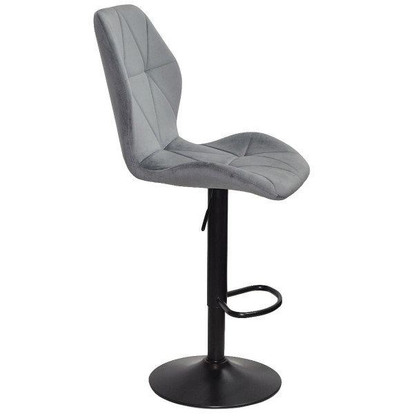 Барный стул Onder Mebli REMI BAR BK-BASE Серый OR-852 Бархат-3