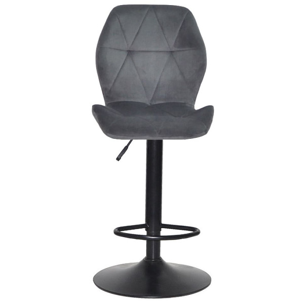 Барный стул Onder Mebli REMI BAR BK-BASE Серый OR-852 Бархат-1