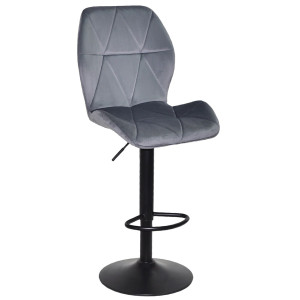 Барний стілець Onder Mebli REMI BAR BK-BASE Сірий UC-901 Оксамит