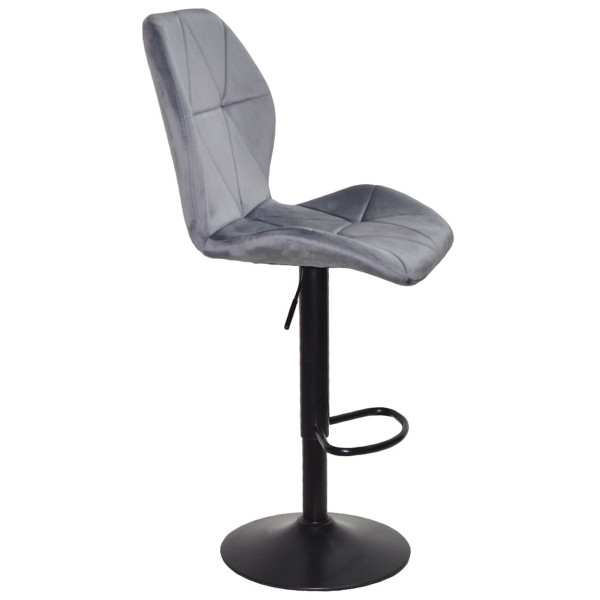 Барний стілець Onder Mebli REMI BAR BK-BASE Сірий UC-901 Оксамит-1