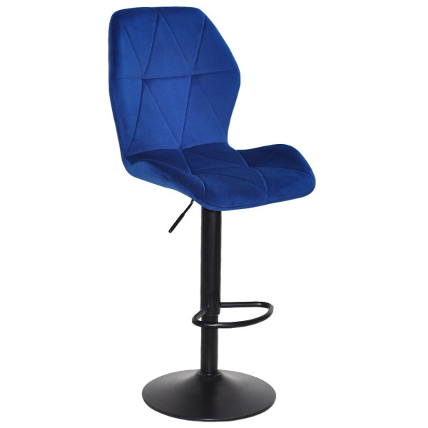 Барный стул Onder Mebli REMI BAR BK-BASE Синий OR-859 Бархат-0