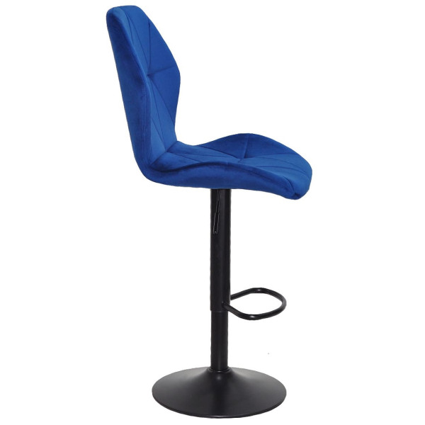 Барный стул Onder Mebli REMI BAR BK-BASE Синий OR-859 Бархат-1