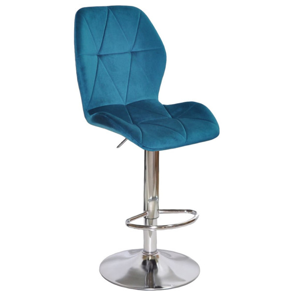 Барний стілець Onder Mebli REMI BAR CH-BASE Бірюза PH-612 Оксамит-0