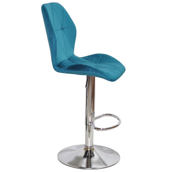 Барний стілець Onder Mebli REMI BAR CH-BASE Бірюза PH-612 Оксамит-1