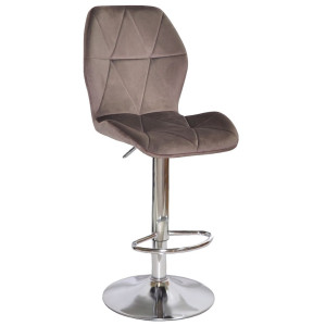 Барний стілець Onder Mebli REMI BAR CH-BASE Шоколад UC-908 Оксамит
