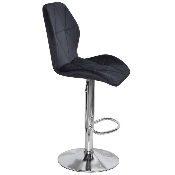 Барний стілець Onder Mebli REMI BAR CH-BASE Чорний OR-854 Оксамит-3