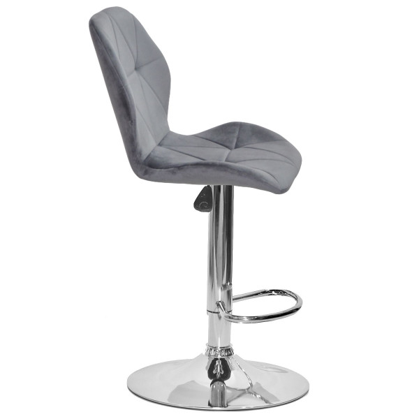 Барный стул Onder Mebli REMI BAR CH-BASE Серый OR-852 Бархат-2