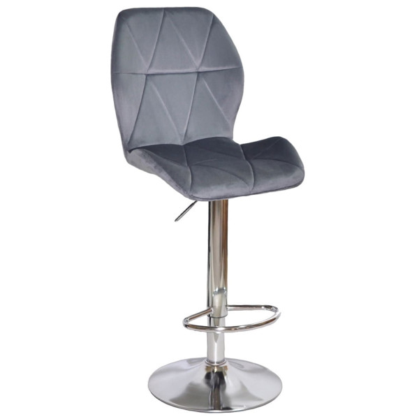 Барний стілець Onder Mebli REMI BAR CH-BASE Сірий UC-901 Оксамит-0