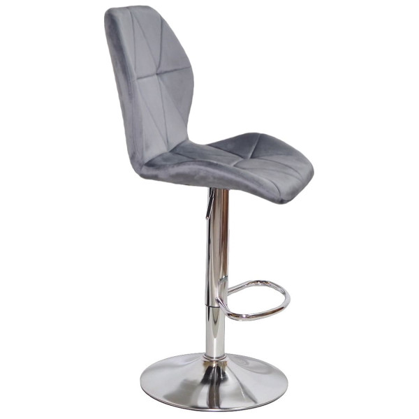 Барний стілець Onder Mebli REMI BAR CH-BASE Сірий UC-901 Оксамит-1