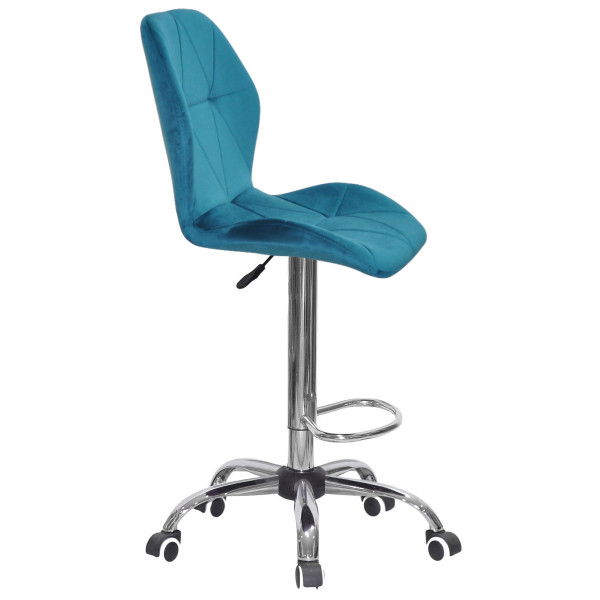 Барний стілець Onder Mebli REMI BAR CH-Office Бірюза PH-612 Оксамит-1