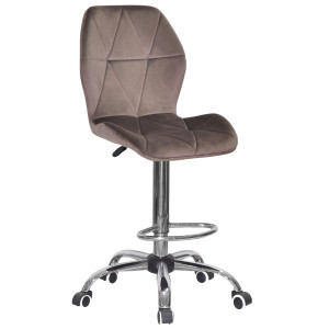 Барный стул Onder Mebli REMI BAR CH-Office Шоколад UC-908 Бархат