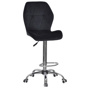 Барний стілець Onder Mebli REMI BAR CH-Office Чорний OR-854 Оксамит