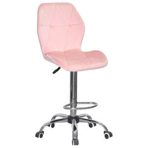 Барний стілець Onder Mebli REMI BAR CH-Office Рожевий UC-915 Оксамит