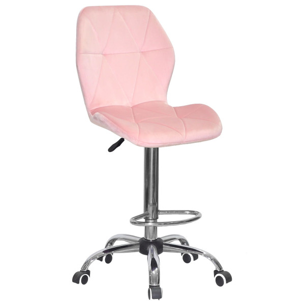 Барний стілець Onder Mebli REMI BAR CH-Office Рожевий UC-915 Оксамит-0