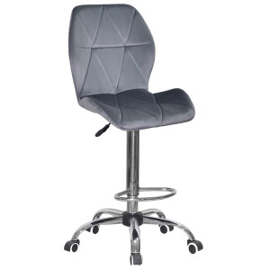 Стілець барний Onder Mebli REMI BAR CH-Office Сірий UC-901 Оксамит