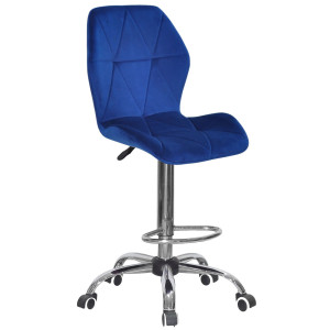 Барный стул Onder Mebli REMI BAR CH-Office Синий OR-859 Бархат