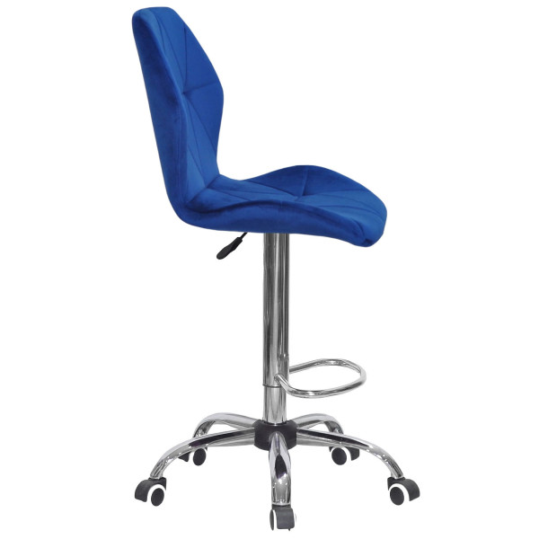 Барний стілець Onder Mebli REMI BAR CH-Office Синій OR-859 Оксамит-1