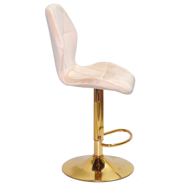 Барний стілець Onder Mebli REMI BAR GD-BASE Бежевий UC-902 Оксамит-2