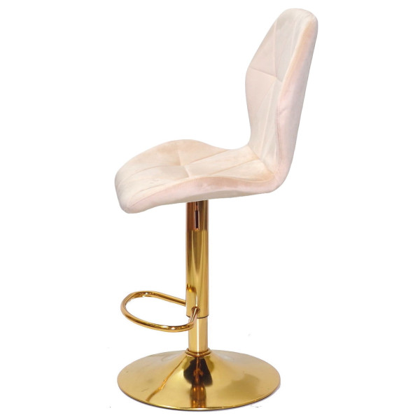 Барний стілець Onder Mebli REMI BAR GD-BASE Бежевий UC-902 Оксамит-3