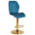 Барний стілець Onder Mebli REMI BAR GD-BASE Бірюзовий PH-612 Оксамит