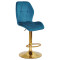 Барний стілець Onder Mebli REMI BAR GD-BASE Бірюзовий PH-612 Оксамит-0-thumb