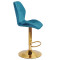 Барний стілець Onder Mebli REMI BAR GD-BASE Бірюзовий PH-612 Оксамит-2-thumb