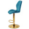 Барний стілець Onder Mebli REMI BAR GD-BASE Бірюзовий PH-612 Оксамит-3-thumb