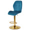 Барний стілець Onder Mebli REMI BAR GD-BASE Бірюзовий PH-612 Оксамит-1-thumb