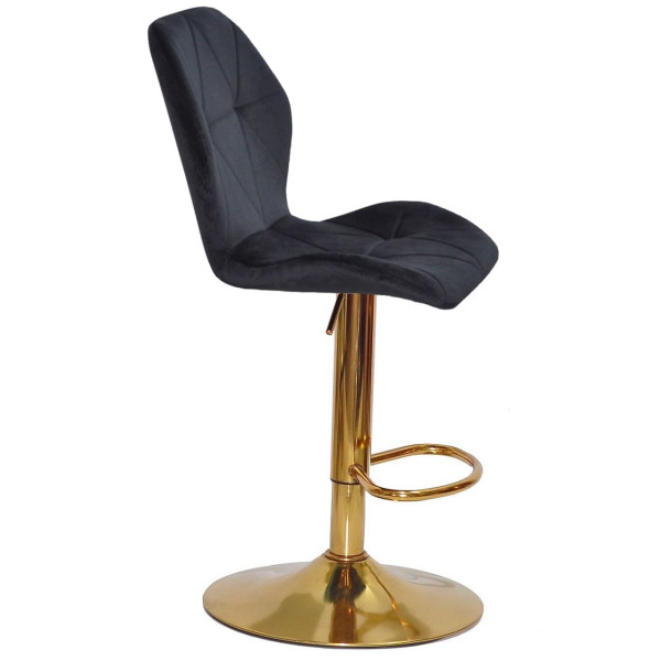 Барний стілець Onder Mebli REMI BAR GD-BASE Чорний OR-854 Оксамит-2
