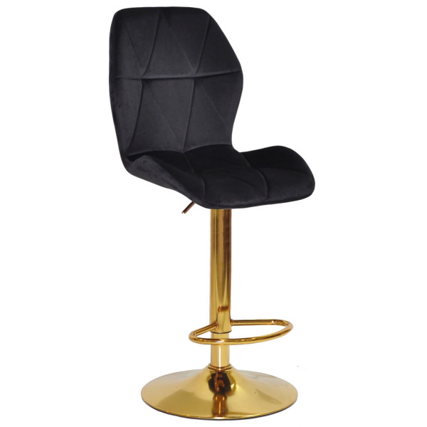 Барний стілець Onder Mebli REMI BAR GD-BASE Чорний UC-904 Оксамит-0