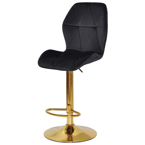 Барний стілець Onder Mebli REMI BAR GD-BASE Чорний UC-904 Оксамит-1