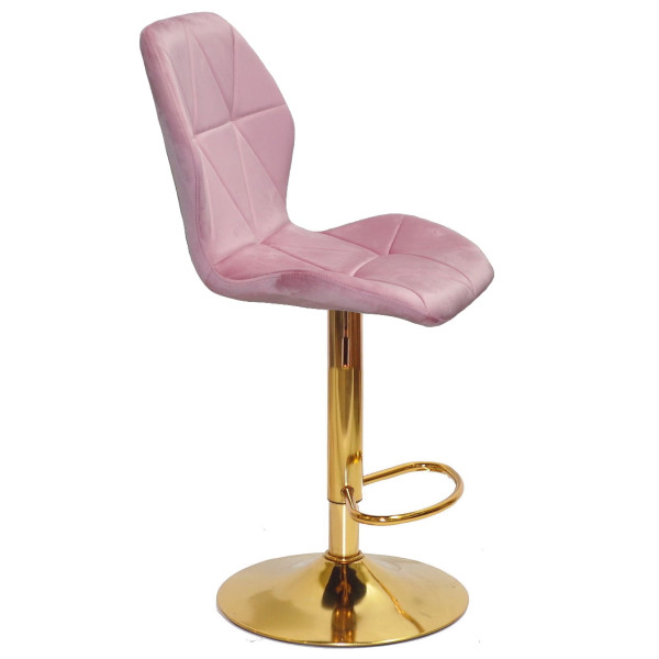 Барний стілець Onder Mebli REMI BAR GD-BASE Фрез UC-906 Оксамит-2