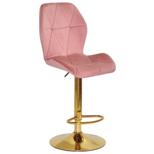 Барний стілець Onder Mebli REMI BAR GD-BASE Фрез PH-603 Оксамит