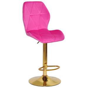 Барний стілець Onder Mebli REMI BAR GD-BASE Малина UC-914 Оксамит
