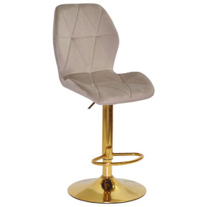 Барний стілець Onder Mebli REMI BAR GD-BASE Мокко PH-610 Оксамит