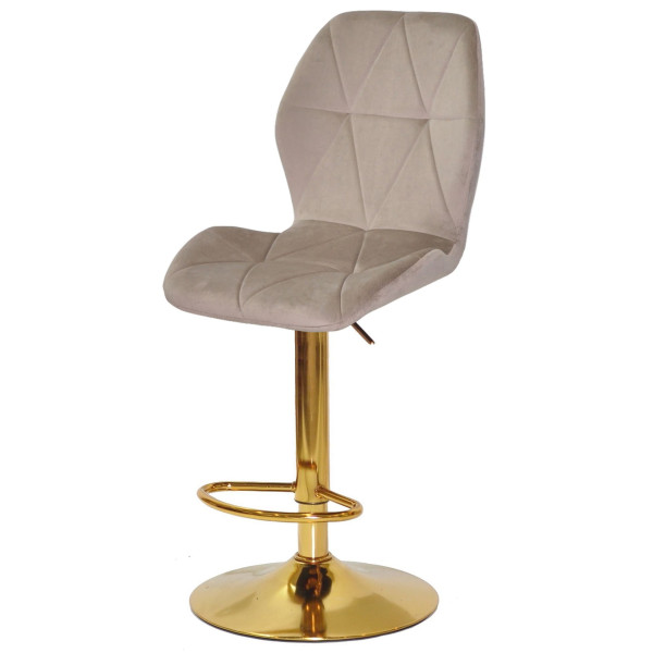 Барний стілець Onder Mebli REMI BAR GD-BASE Мокко PH-610 Оксамит-1