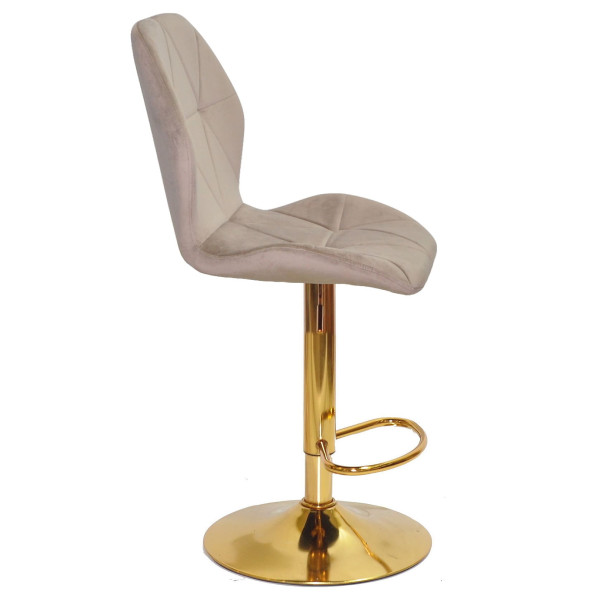 Барний стілець Onder Mebli REMI BAR GD-BASE Мокко PH-610 Оксамит-2