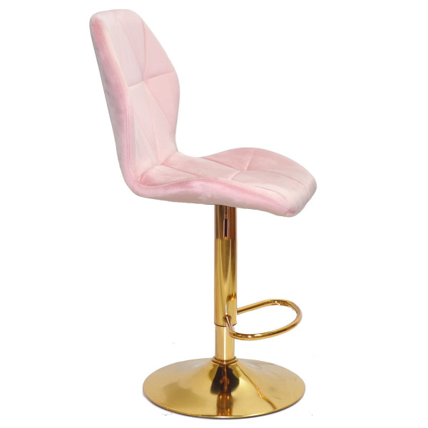 Барний стілець Onder Mebli REMI BAR GD-BASE Рожевий UC-915 Оксамит-2
