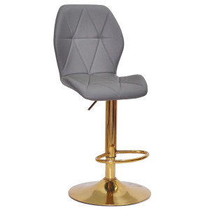 Барний стілець Onder Mebli REMI BAR GD-BASE Сірий 701 Екошкіра