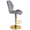 Барний стілець Onder Mebli REMI BAR GD-BASE Сірий UC-901 Оксамит-2-thumb