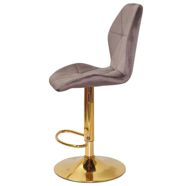 Барний стілець Onder Mebli REMI BAR GD-BASE Шоколад UC-908 Оксамит-3