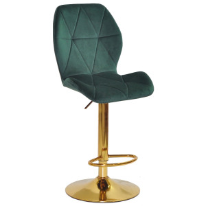 Барний стілець Onder Mebli REMI BAR GD-BASE Зелений OR-853 Оксамит