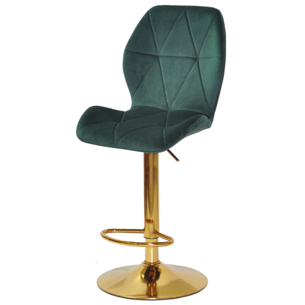Барний стілець Onder Mebli REMI BAR GD-BASE Зелений OR-853 Оксамит-1