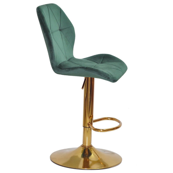 Барний стілець Onder Mebli REMI BAR GD-BASE Зелений OR-853 Оксамит-2