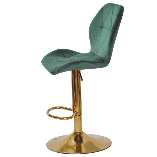 Барний стілець Onder Mebli REMI BAR GD-BASE Зелений OR-853 Оксамит-3