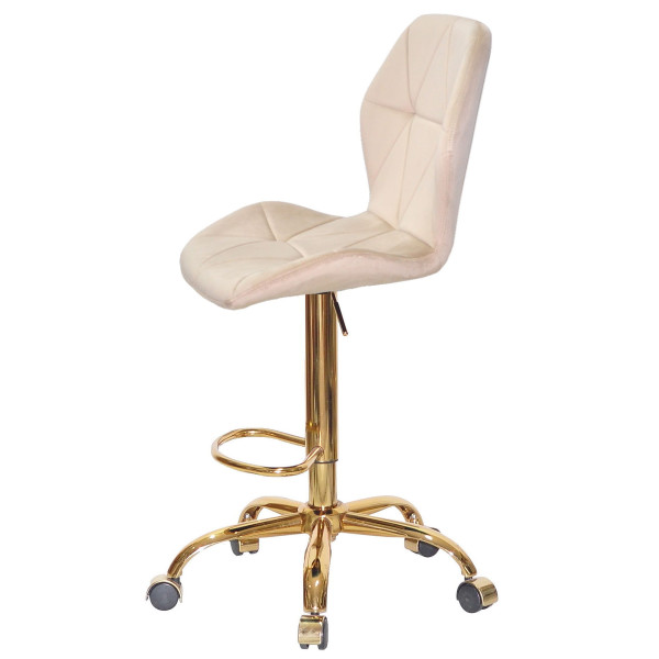 Барный стул Onder Mebli REMI BAR GD-Office Бежевый OR-851 Бархат-3