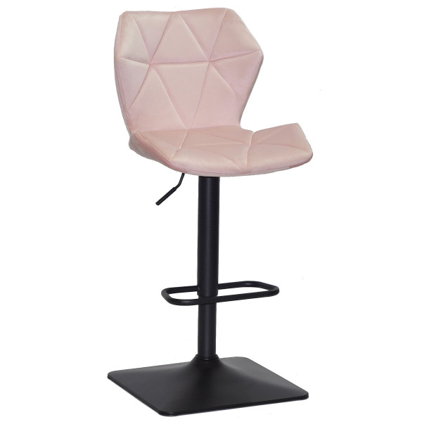 Барний стілець Onder Mebli Torino BAR 4-BK-BASE Рожевий B-1021 Оксамит-0